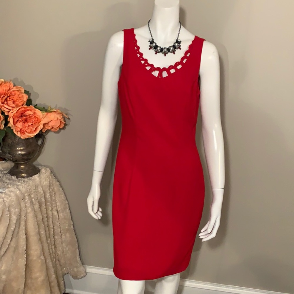 🌸♥️ CDC Evening vintage red cocktail dress 6